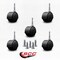 Service Caster 2'' Floor Safe Black Hooded Twin Wheel Caster Grip Neck Stem, 5PK SCC-GN02S50D-NYU-FB-5 - alternate 2